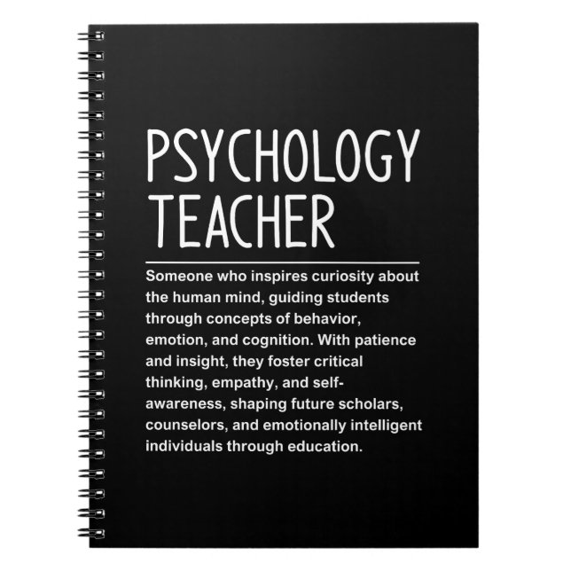 Caderno Espiral Professor de Psicologia (Frente)