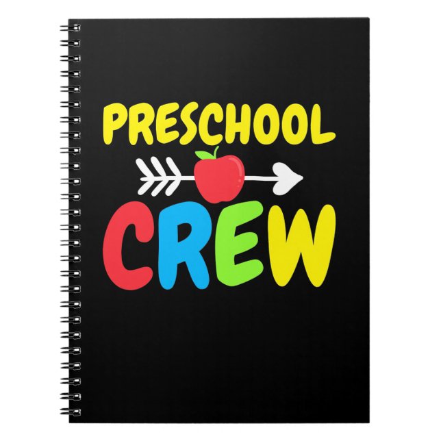 Caderno Espiral Professor de Tripulação da Pré-escola (Frente)