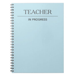 Caderno Espiral Professor em curso Simples Pastel Azul