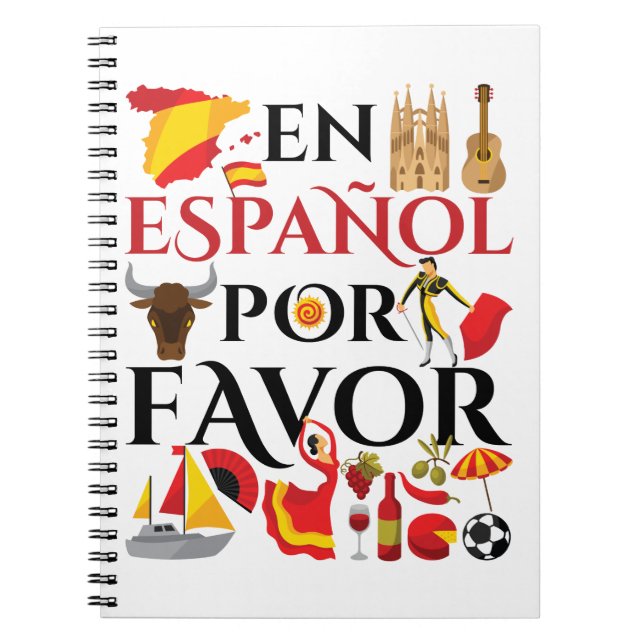 Caderno Espiral Professor Espanol Por Favor (Frente)