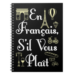Caderno Espiral Professor francês En Francais S'il Vous Plait