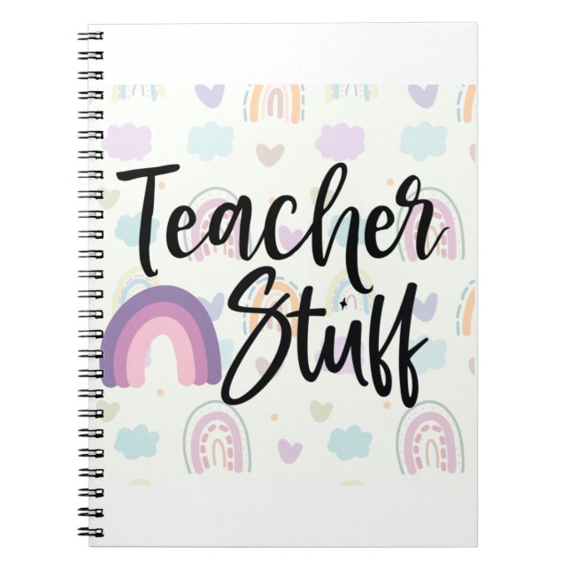 Caderno Espiral Professor Stuff Boho Rainbow (Frente)