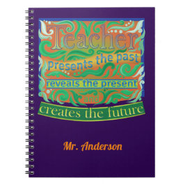 Caderno Espiral Professora cria o futuro / Apreciação do Professor