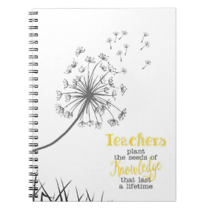 Caderno Espiral Professores Plantam Sementes Do Conhecimento
