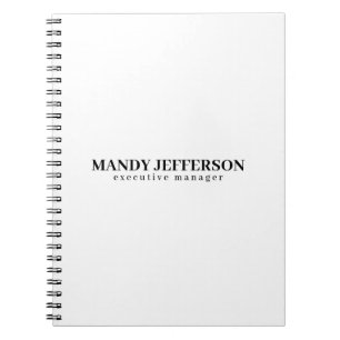 Caderno Espiral Profissional elegante moderno minimalista adicione