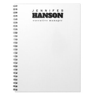 Caderno Espiral Profissional elegante moderno minimalista simples