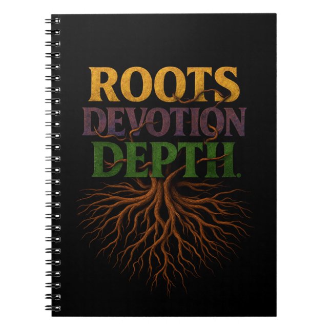 Caderno Espiral Profundidade da Devoção às Raízes (Frente)