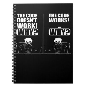 Caderno Espiral Programador engraçado de codificação de Engenhe