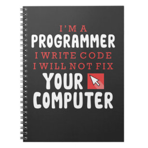 Caderno Espiral Programador engraçado Reparar o Humor do Coder