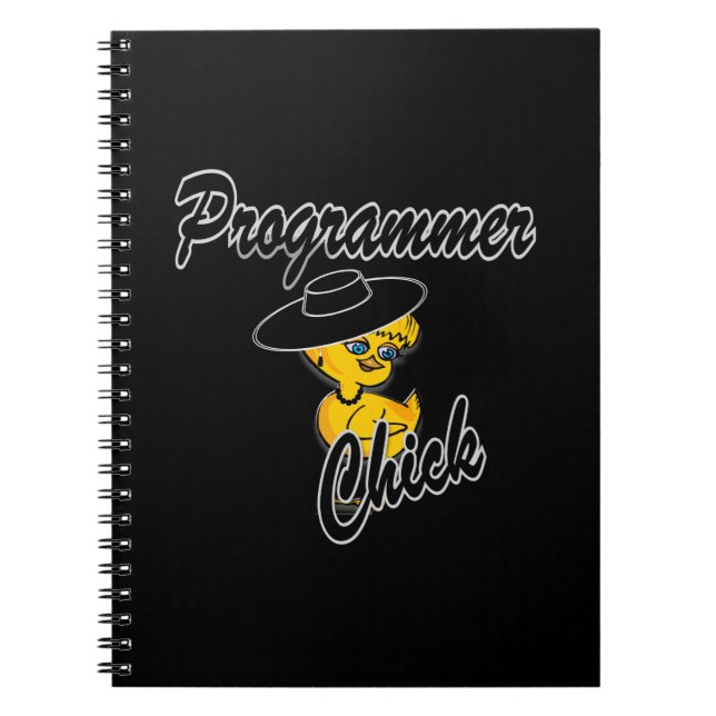 Caderno Espiral Programmer Chick #4 (Frente)