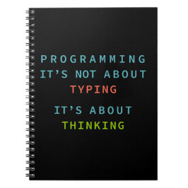 Caderno Espiral “Programming Quote Notebook for Coders & Developer