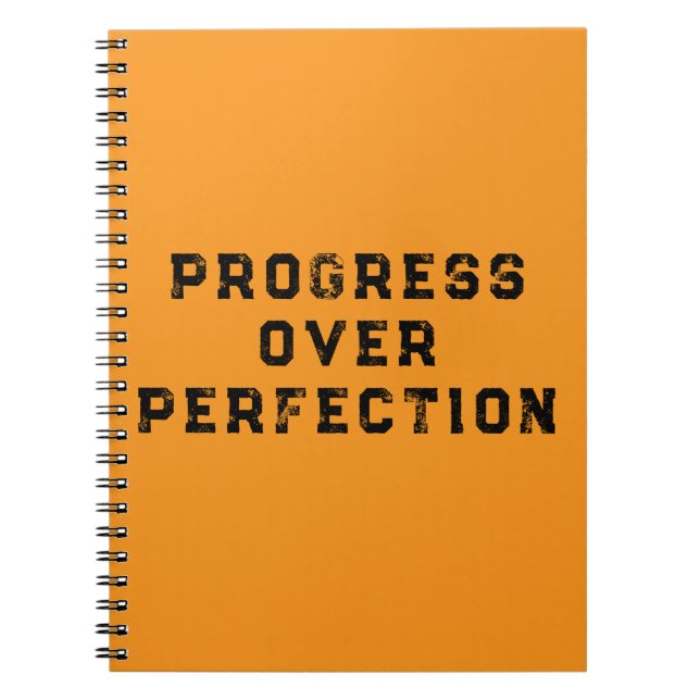 Caderno Espiral Progresso Acima da Perfeição  (Frente)