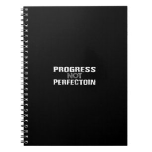Caderno Espiral progresso não perfeição