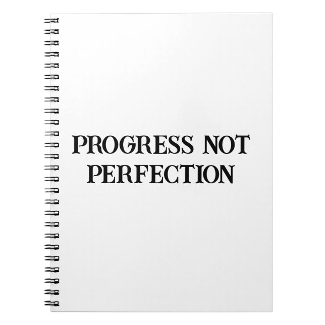 Caderno Espiral Progresso Não Perfeição Diário Diário para Homens (Frente)