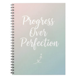 Caderno Espiral Progresso Sobre Perfeição – Cota Motivacional Míni