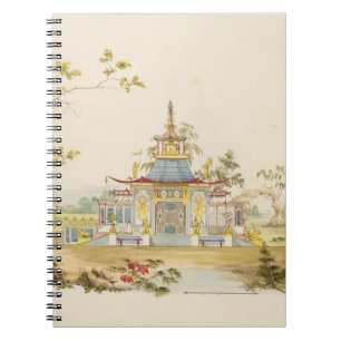 Caderno Espiral Projete para um templo chinês, c.1810 (caneta &