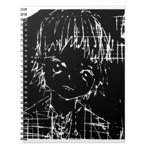 Caderno Espiral projeto preto anime