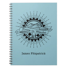 Caderno Espiral Prone to Wander Viagem Diário