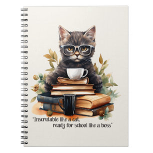 Caderno Espiral Pronto Para A Escola Como Um Chefe