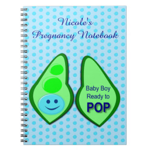 Caderno Espiral Pronto para Pop Baby Boy Blue Pea