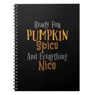 Caderno Espiral Prontos Para A Pumpkin Spice E Tudo O Que É Legal.