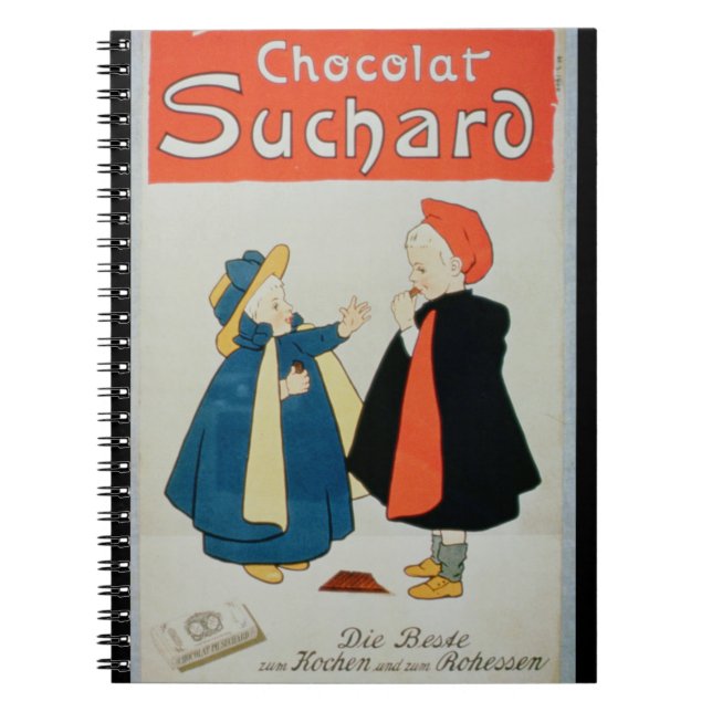 Caderno Espiral Propaganda de poster de "chocolate Suchard" (cor (Frente)