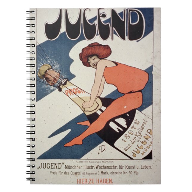 Caderno Espiral Propaganda de poster 'Jugend, mag semanal (Frente)