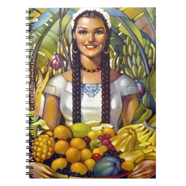 Caderno Espiral Propaganda de Viagens Turismo Vintage México (Frente)