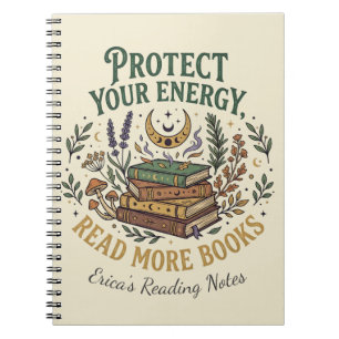 Caderno Espiral Proteja Sua Energia Leia Mais Livros Celestiais