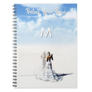 Caderno Espiral Proteja Sua Paz. Mulher bonita