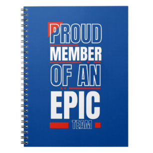 Caderno Espiral Proud Member of an Epic Team Work Office