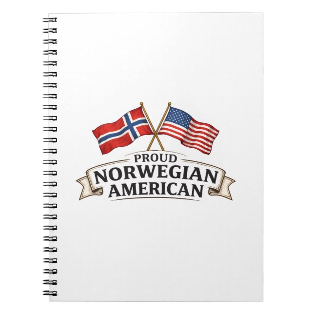 Caderno Espiral Proud Norwegian American Notebook (Frente)