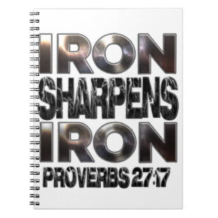 Caderno Espiral Provérbios 27-17 Ferro afiado