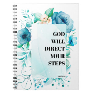 Caderno Espiral Proverbo de Verso de Escrituras PERSONALIZADO - Di