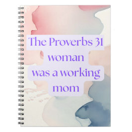 Caderno Espiral Proverbs 31 Mulher Trabalhava Mãe