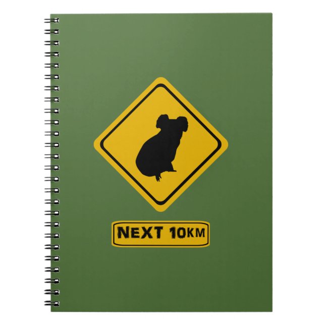 Caderno Espiral próximo koalas de 10 km (Frente)