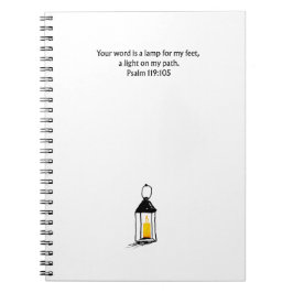 Caderno Espiral Psalm 119:105 Christian Journal Scripture Notebook