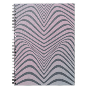 Caderno Espiral Psicologia granulada. Padrão de faixa de zebra