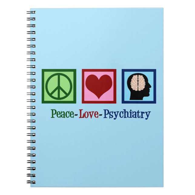 Caderno Espiral Psiquiatria de paz e amor (Frente)