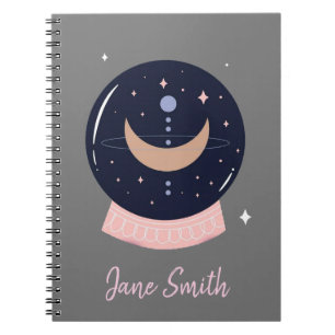 Caderno Espiral Psíquico místico de bola de cristal