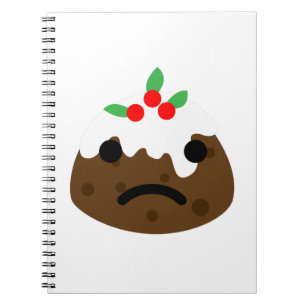 Caderno Espiral pudim de natal triste