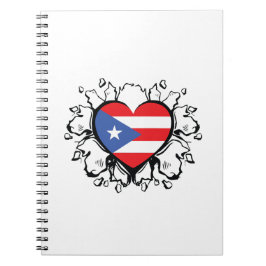 Caderno Espiral Puero Rico Flag Boricua Cute Simples