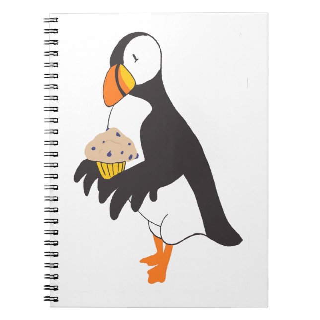 Caderno Espiral Puffin com Muffin (Frente)