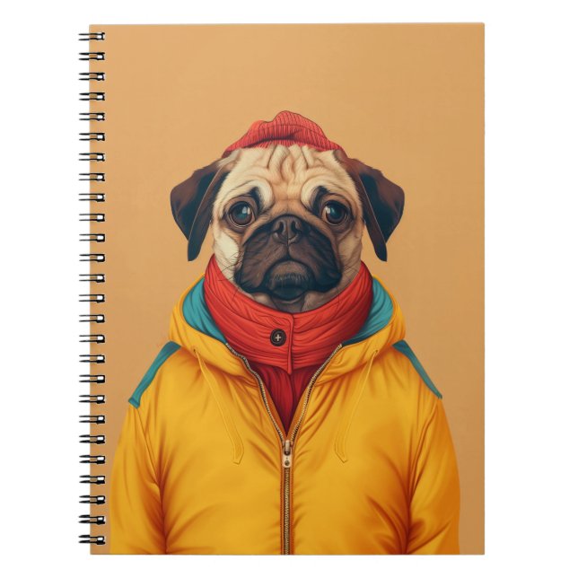Caderno Espiral Pug (Frente)