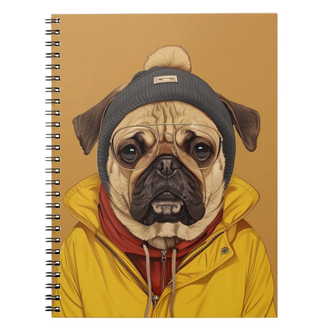 Caderno Espiral Pug (Frente)