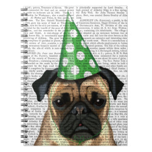 Caderno Espiral Pug da festa 2
