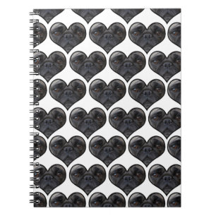 Caderno Espiral Pug Hearts