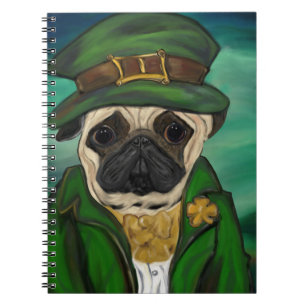 Caderno Espiral Pug Irlandês