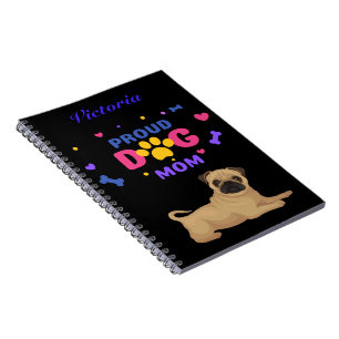 Caderno Espiral Pug Orud Dog Mãe