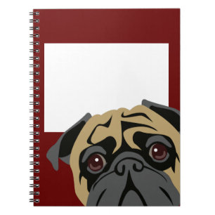 Caderno Espiral Pug peluches